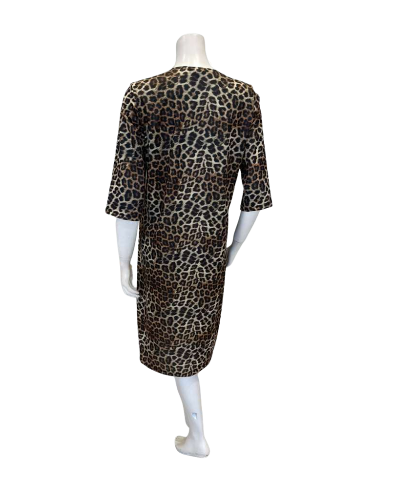 Jackie O' Leopard Print Swim Cover Up Dress Myselflingerie.com