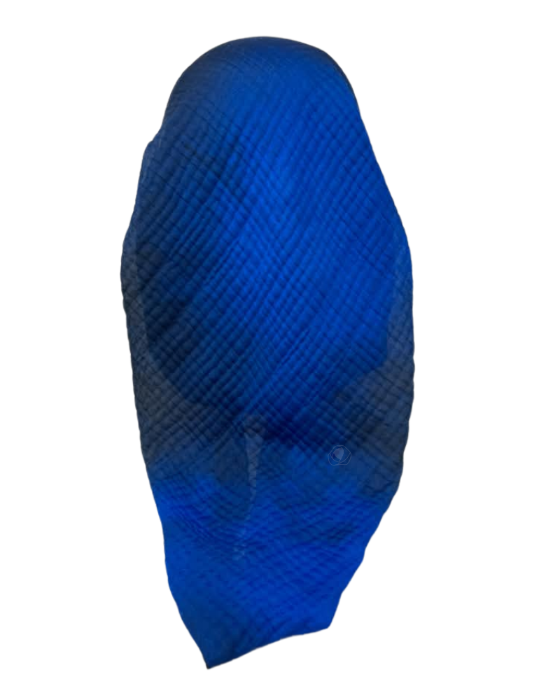 It's Younique Blue Tie Dye Waffle Fabric Pre-Tied Open Back Bandanna with Velvet Grip