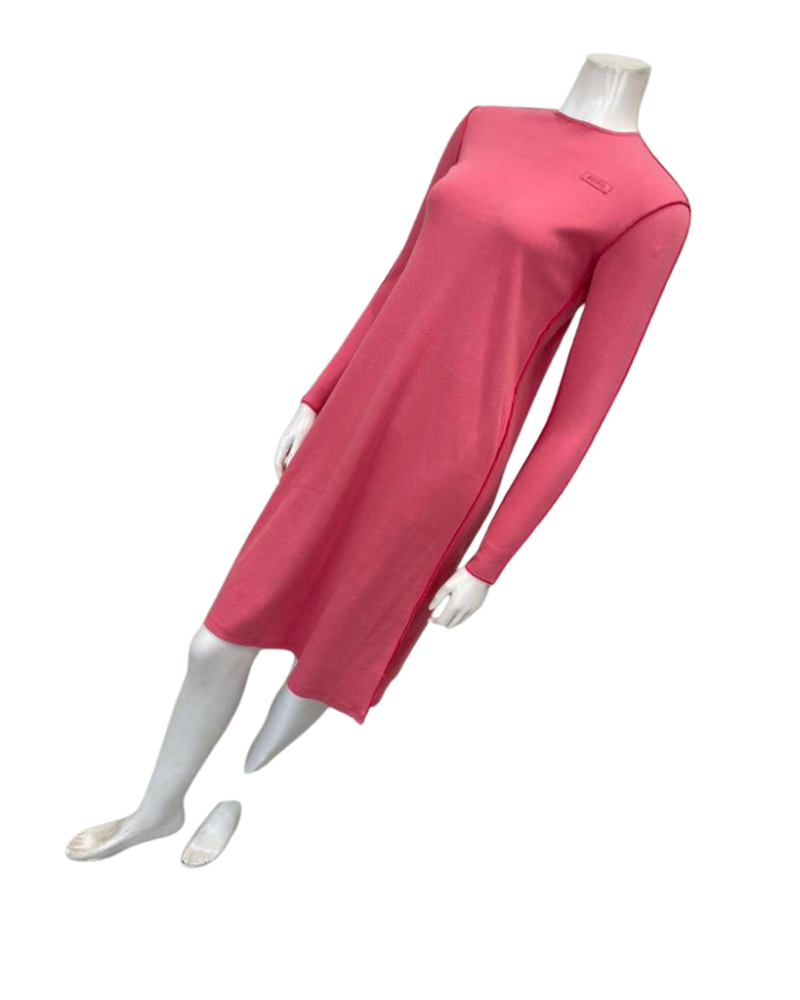 Bee and Dee Bright Coral Classic Ribbed Modal Teen's Nightgown Myselflingerie.com