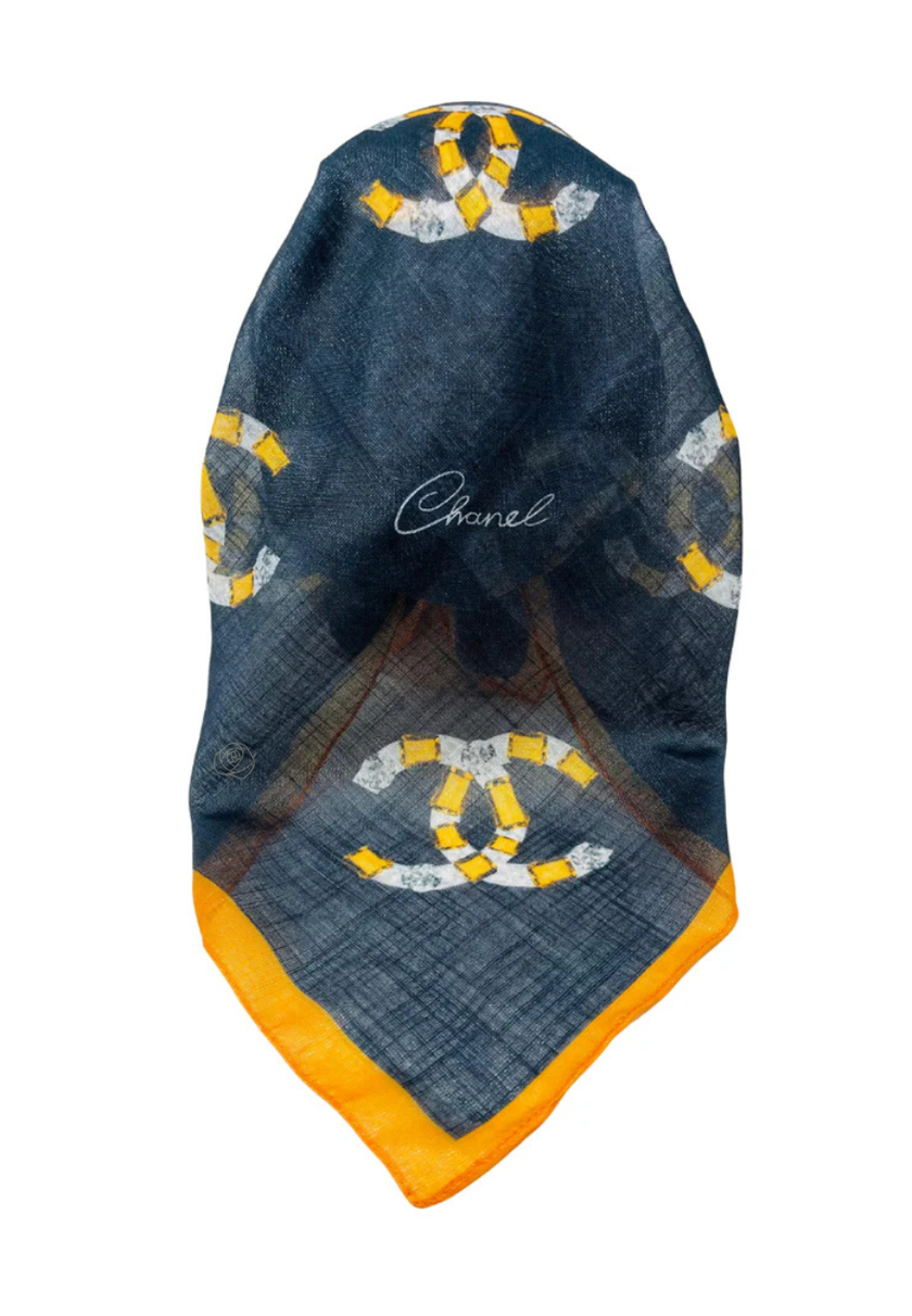 It's Younique OB-CC-YE Yellow Designer Inspired Metallic Pre-Tied Open Back Bandanna with Velvet Grip Myselflingerie.com