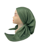 It's Younique Solid Shimmer Celery Green Pre-Tied Open Back Bandanna with Velvet Grip