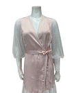 Oh! Zuza Blush Satin and Lace Chemise & Wrap Set