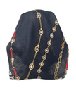 It's Younique Pink/Leopard Chains Pre-Tied Open Back Bandanna with Velvet Grip