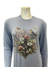 Angelice Pale Blue Garden Print Pull On Modal Nightgown