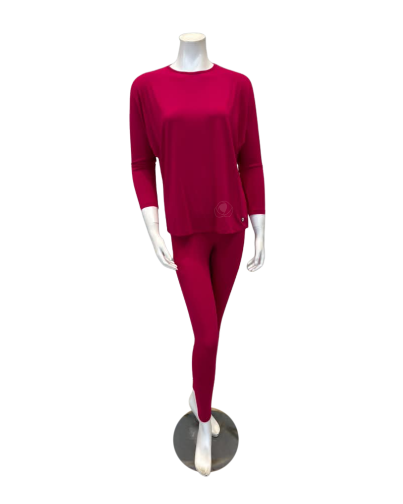 Oh! Zuza Ruby Round Neck Modal Pajamas Set