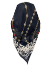 It's Younique Pink/Leopard Chains Pre-Tied Open Back Bandanna with Velvet Grip