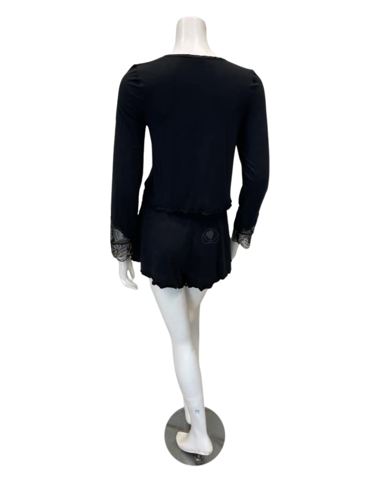 Fleur't Black Desire Modal Shorts Set