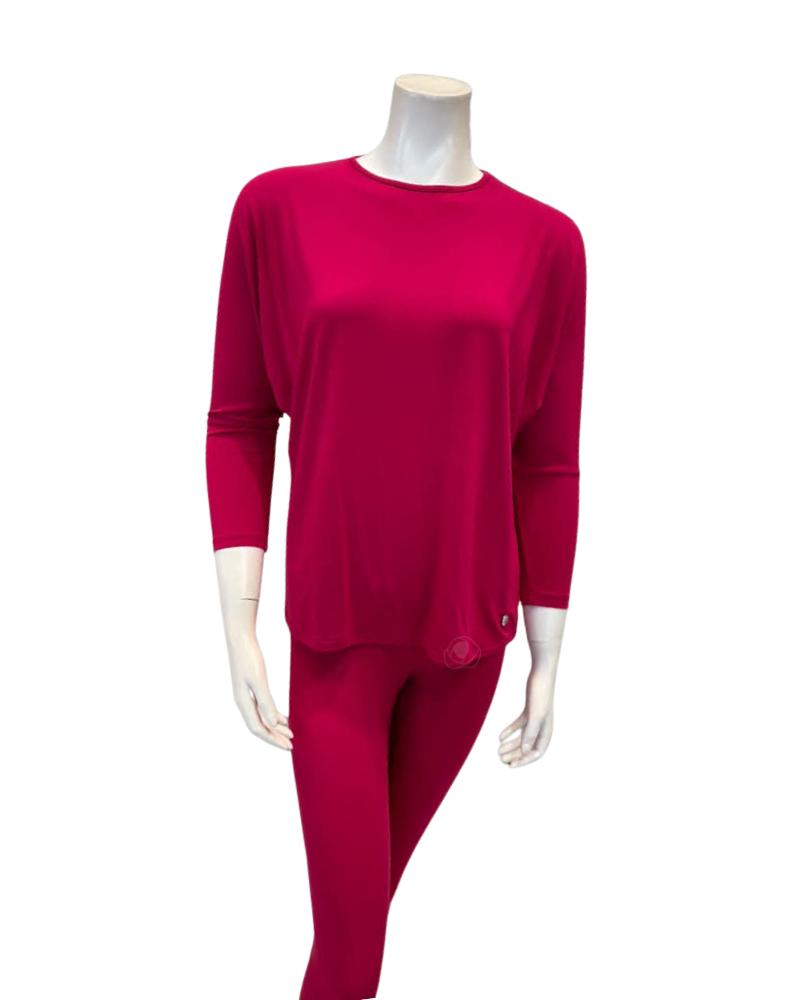 Oh! Zuza Ruby Round Neck Modal Pajamas Set