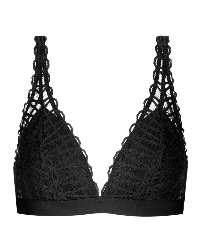 Mey Black Poetry Temptation Bralette & Panty Set