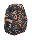Cherie Brown Geometric Leopard Design Adjustable Pre-Tied Open Back Bandanna