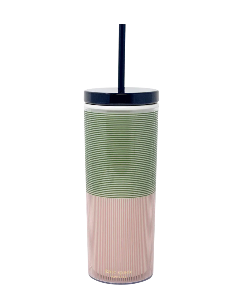 266100 Petite Stripe Acrylic Tumbler with Straw