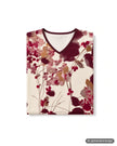 Folded Verdiani Mocha Floral Print V Pull On Modal Nightgown