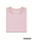Folded Verdiani Azalea Lace Applique Pink Pull On Modal Nightgown