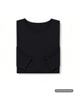 Folded Verdiani Black Lace Sleeve Pull On Modal Nightgown