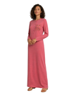 Ellwi Pink Paisley Pocket Print Button Down Cotton Nightgown