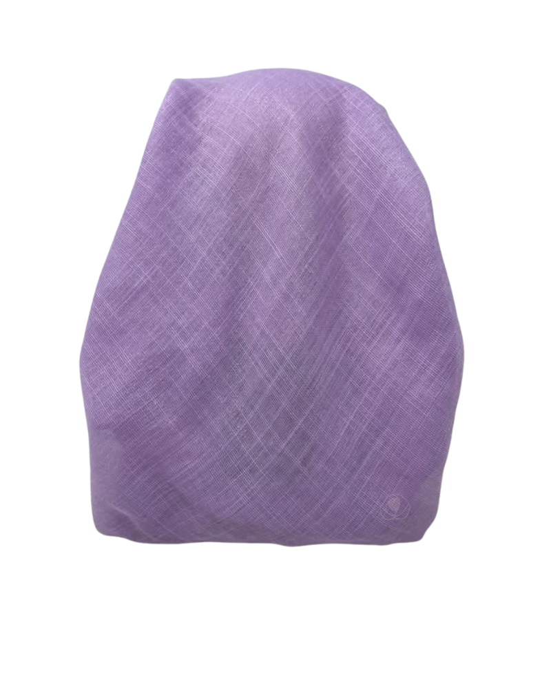 It's Younique Solid Shimmer Lavender Pre-Tied Open Back Bandanna with Velvet Grip