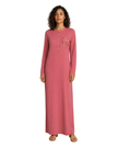 Ellwi Pink Paisley Pocket Print Button Down Cotton Nightgown