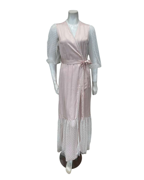 Oh! Zuza Blush Satin and Lace Gown & Robe Set