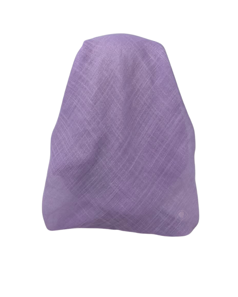 It's Younique Solid Shimmer Lavender Pre-Tied Open Back Bandanna with Velvet Grip