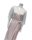 Oh! Zuza Blush Satin and Lace Gown & Robe Set