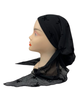 Triple Up Black/Black Mesh Bows Lined Pre-Tied Bandanna