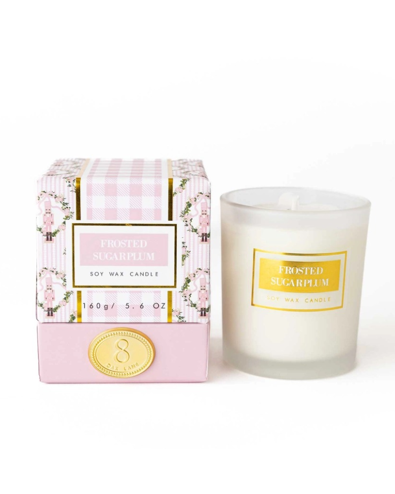 8 Oak Lane Frosted Sugarplum Soy Wax Candle