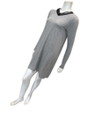 Jackie O'Loungewear Grey V Neck Lace Long Sleeves Modal Nightshirt Myselflingeie.com