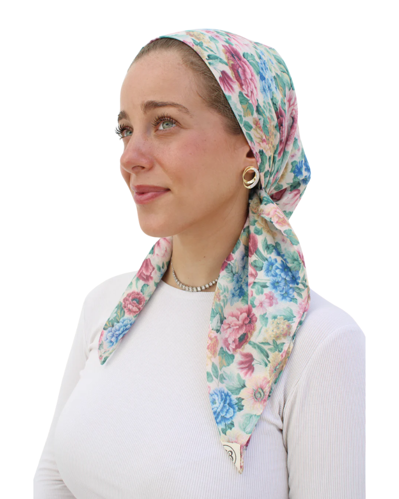 Scarf Bar English Garden Square Scarf with Velvet Grip Myselflingerie.com