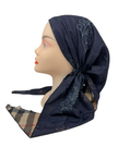 Lizi Headwear Frost Vine Open Back Adjustable Pre-Tied Bandanna with Velvet Grip