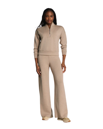 Spanx Dune Heather AirEssentials Shawl Collar Half Zip Myselflingerie.com