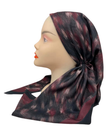 It's Younique OB-LEO-MACR Maroon/Cream Animal Print Pre-Tied Open Back Bandanna with Velvet Grip