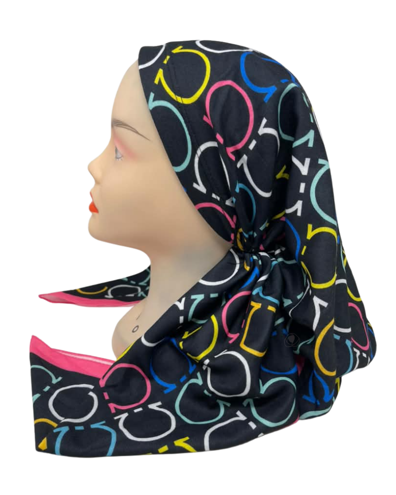 It's Younique Multicolor Ferragamo Inspired Pre-Tied Open Back Bandanna with Velvet Grip