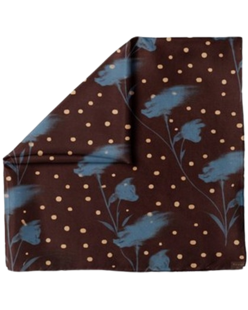 Tie Ur Knot Blue Velvet Triangle with Full Non Slip Grip