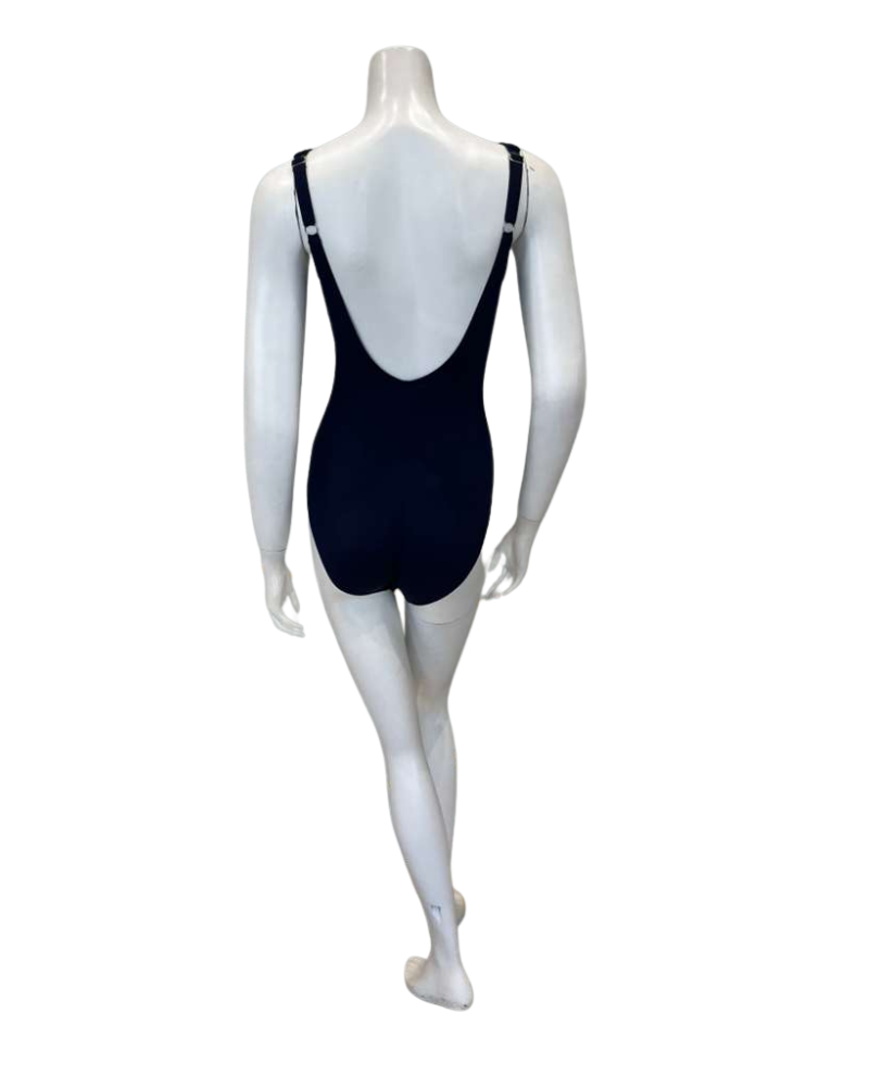 Gottex Navy Lattice Square Neck Swimsuit Myselflingerie.com