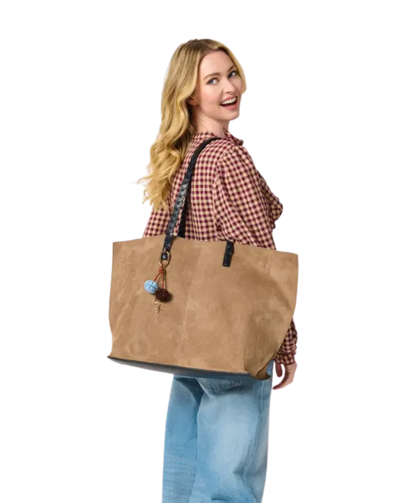 ShiraLeah Taupe Roberta Tote Bag
