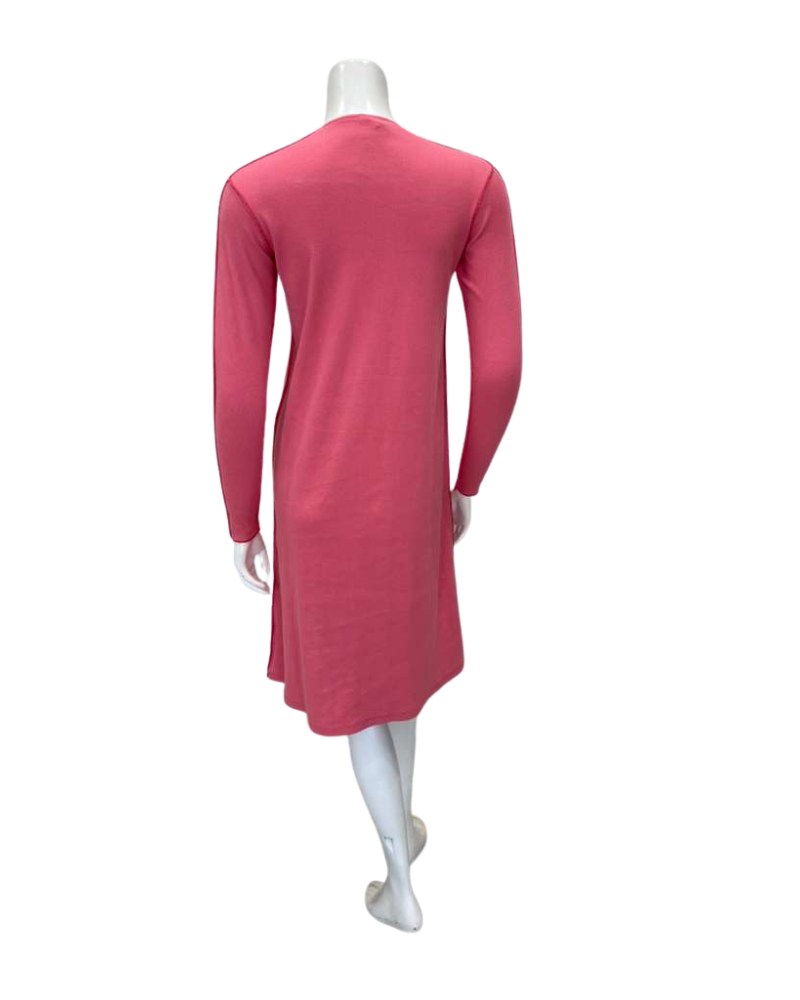 Bee and Dee Bright Coral Classic Ribbed Modal Teen's Nightgown Myselflingerie.com