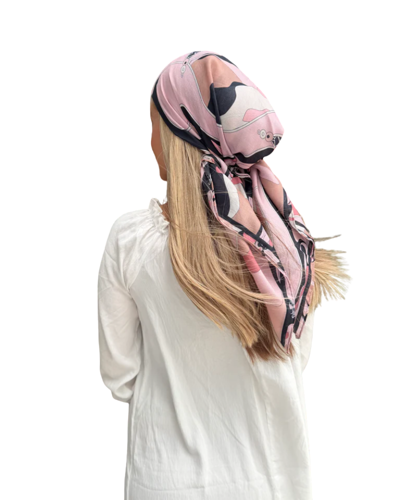 Scarf Bar Inspired Blush Form Square Scarf with Invisible Grip Myselflingerie.com