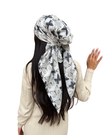 Scarf Bar Noir Monarch Square Scarf with Invisible Grip Myselflingerie.com