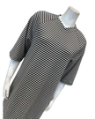 Jackie O'Loungewear Black & White Striped Swim Coverup Lounger Myselflingerie.com