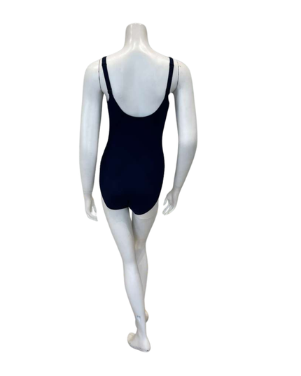 Profile by Gottex Navy Scoop Neck Shirred Peasant Full Coverage Shaping Bathing Suit Myselflingerie.com