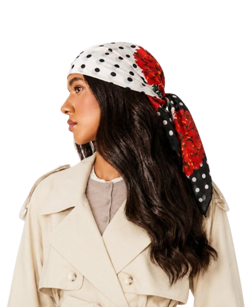 Tie Ur Knot Seeing Red Adjustable Pre-Tied Bandanna with Full Non Slip Grip