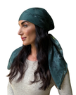 Scarf Bar Emerald Bloom Square Scarf with Invisible Grip