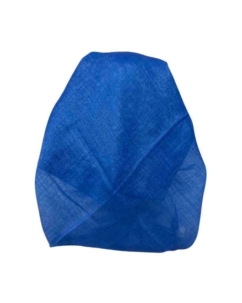 It's Younique Solid Shimmer Sky Blue Pre-Tied Open Back Bandanna with Velvet Grip