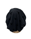 Triple Up Black/Black Mesh Bows Lined Pre-Tied Bandanna