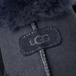 UGG 5125 Dark Indigo Coquette Clog Suede Slippers with Fur Trim Myselflingerie.com