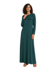 Ellwi Hunter Green Pleated Ruffle Button Down Cotton Nightgown