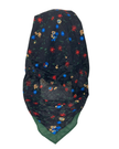 Cherie Floral Border Design Adjustable Pre-Tied Open Back Bandanna