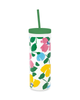 Kate Spade Painterly Bouquet Acrylic Tumbler with Straw
