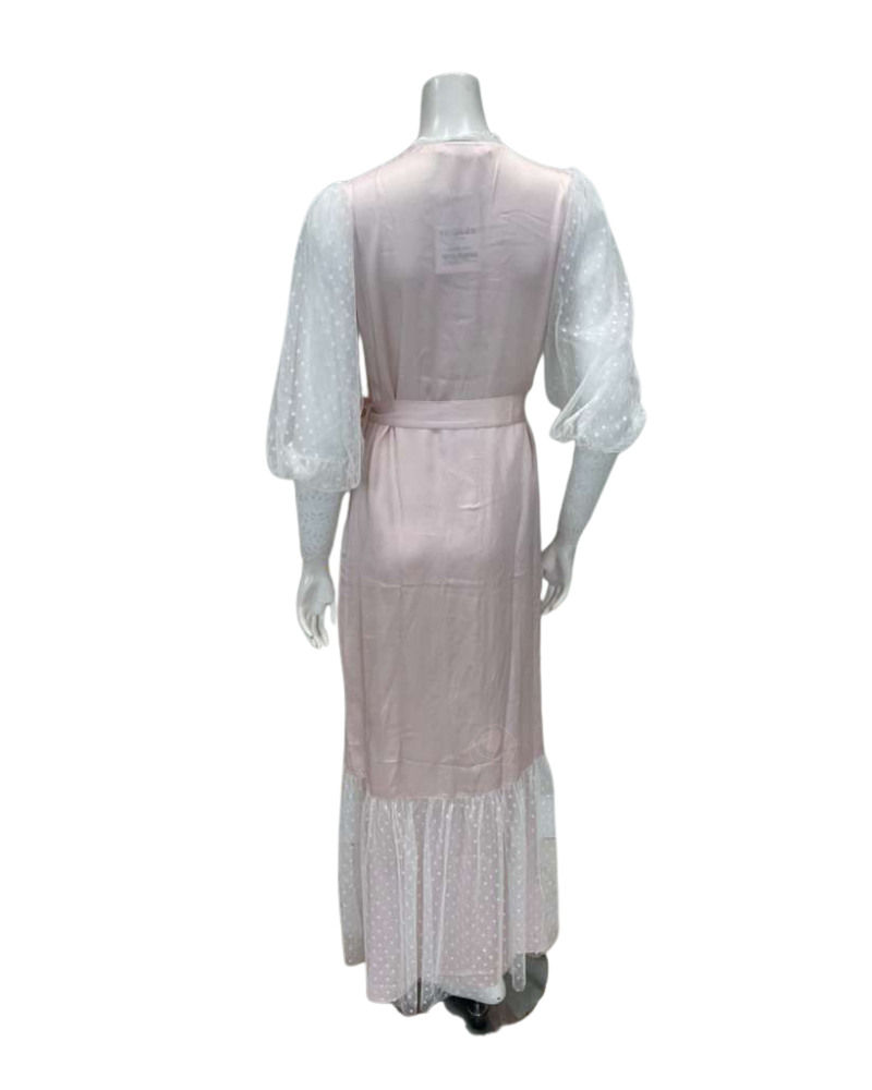 Oh! Zuza Blush Satin and Lace Gown & Robe Set
