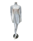 Madeleine Fig Sophia Peach Lace Charmeuse Chemise + Joan Long Robe Set